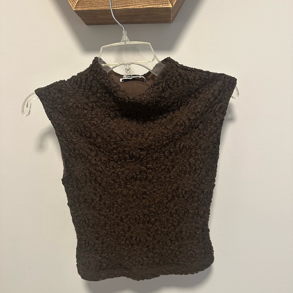 Abercrombie Brown Textured Women's Paloma top